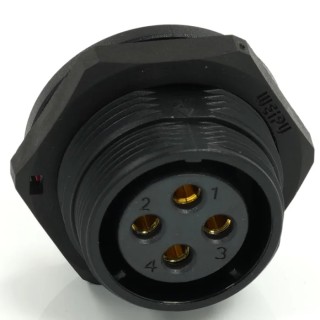 RS PRO Circular Connector, 4 Contacts, Rear Mount, 21 mm Socket, Female, IP68, 500V, 30A 233-8330