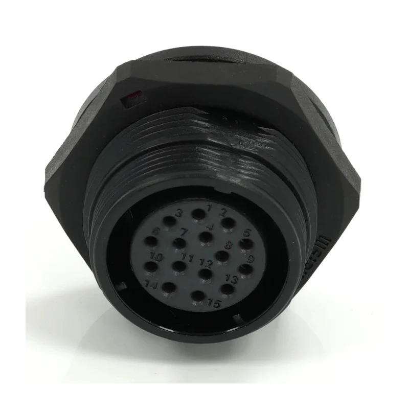 RS PRO Industrial Circular Connector 15 Contacts Rear Socket Female 21 mm, Threaded Mating, IP68 400V 5A 233-8325