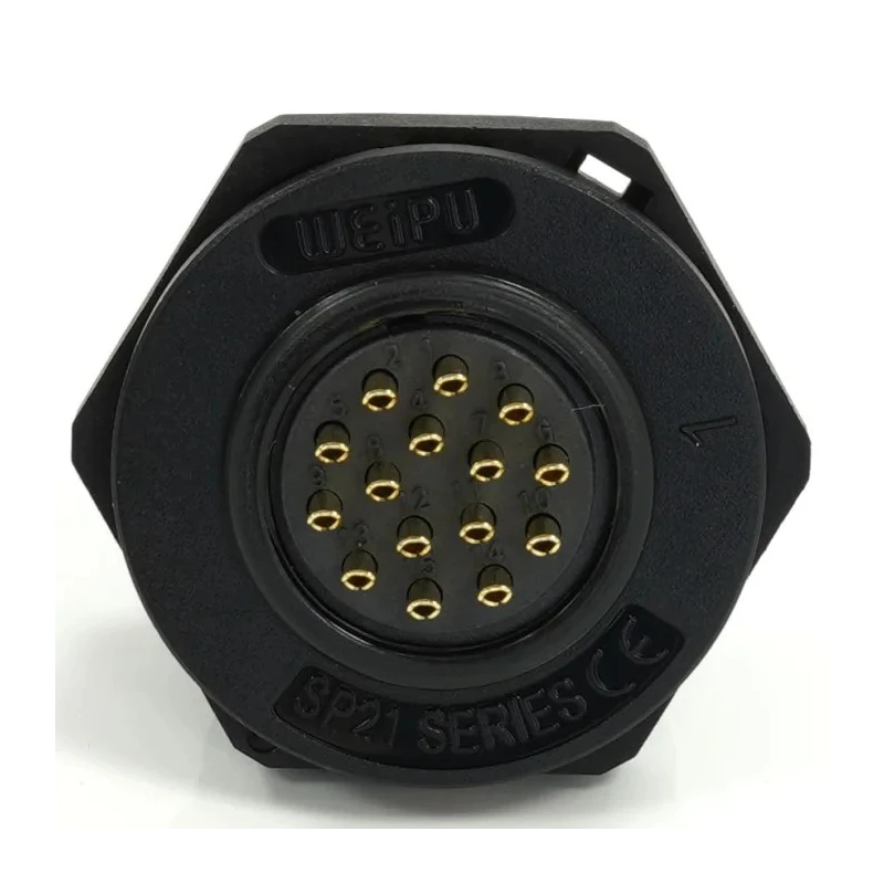 RS PRO Industrial Circular Connector 15 Contacts Rear Socket Female 21 mm, Threaded Mating, IP68 400V 5A 233-8325