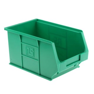 RS PRO Polypropylene Storage Bin 240 mm x 150 mm x 130 mm Green 484-4040
