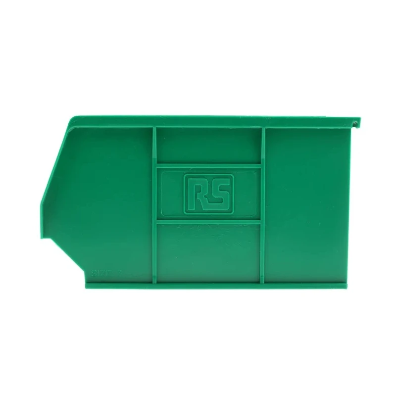 RS PRO Polypropylene Storage Bin 240 mm x 150 mm x 130 mm Green 484-4040
