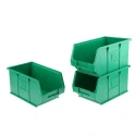 RS PRO Polypropylene Storage Bin 240 mm x 150 mm x 130 mm Green 484-4040