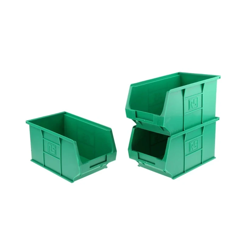 RS PRO Polypropylene Storage Bin 240 mm x 150 mm x 130 mm Green 484-4040