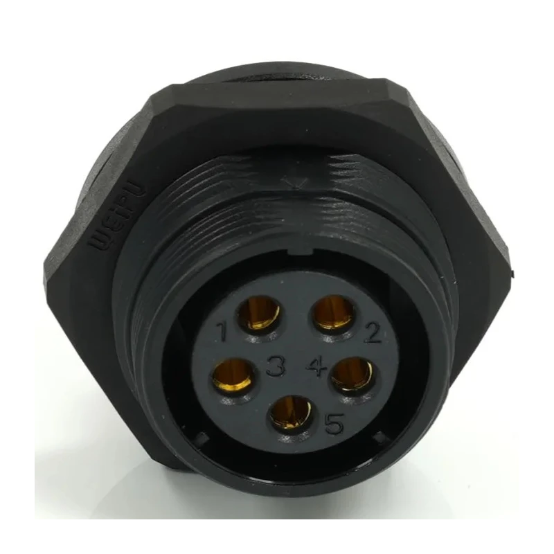 RS PRO Industrial Circular Connector 5 Contacts Rear Mount Socket Female IP68 500V 10A 233-8333