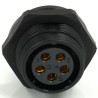RS PRO Industrial Circular Connector 5 Contacts Rear Mount Socket Female IP68 500V 10A 233-8333