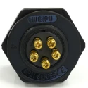 RS PRO Industrial Circular Connector 5 Contacts Rear Mount Socket Female IP68 500V 10A 233-8333