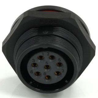 RS PRO Circular Connector, 8 Contacts, Rear Mount, 21 mm Size, Socket Female, IP68, 500V, 10A, Threaded 233-8338