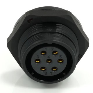RS PRO Industrial Circular Connector, 7 Contacts, Rear Mount Socket, Female, 21 mm, 500V, 15A, Threaded Interface 233-8337