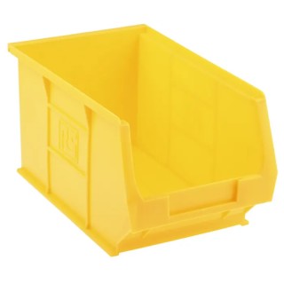 RS PRO Polypropylene Storage Bin 240 mm x 150 mm x 130 mm Yellow 484-4062