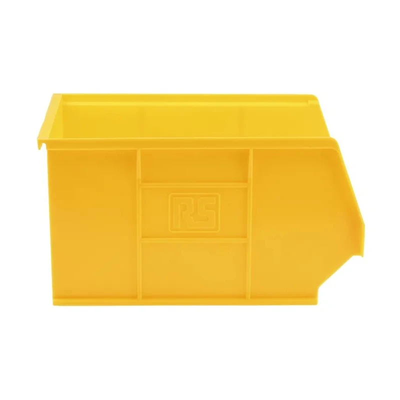 RS PRO Polypropylene Storage Bin 240 mm x 150 mm x 130 mm Yellow 484-4062