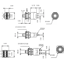 APEM Black Push Button Cap for Apem 10400 Series Switch U2602