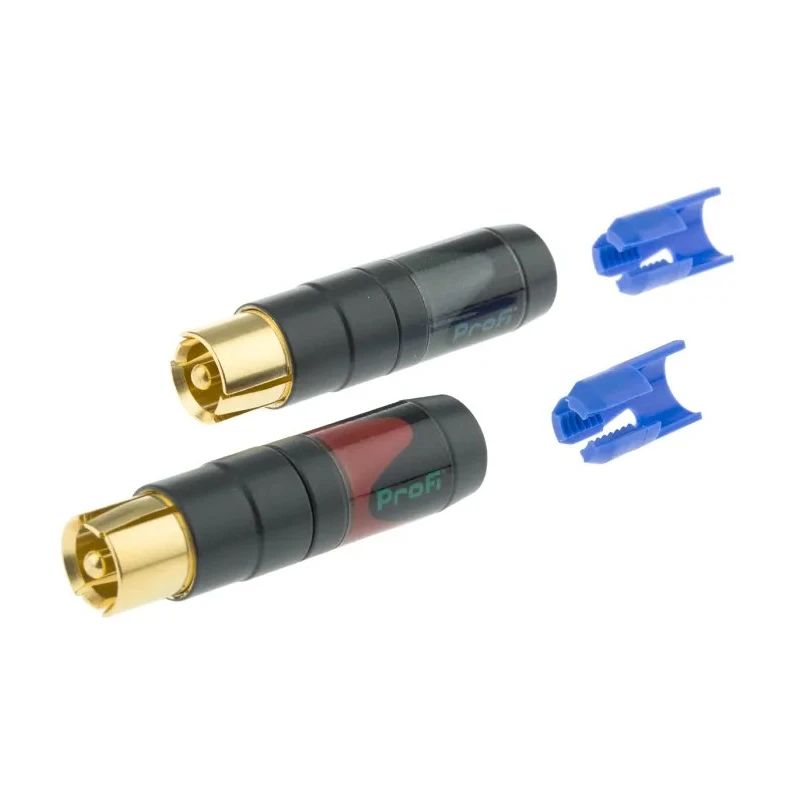 Neutrik Black Straight Cable RCA Plug Gold over Nickel 16A NF2C-B/2