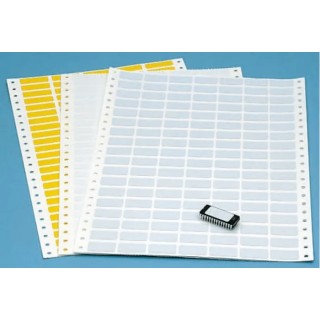 Brady White Adhesive Printer Label Sheet, 10mm x 32mm, Pack of 500, Laser Printer Compatible RS-DAT-73-637