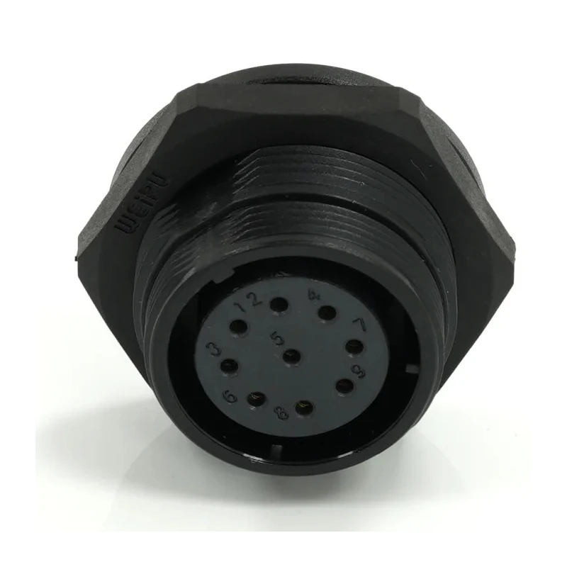 RS PRO Circular Connector Socket 9 Contacts 21 mm Rear Mount Female IP68 400V 5A 233-8339