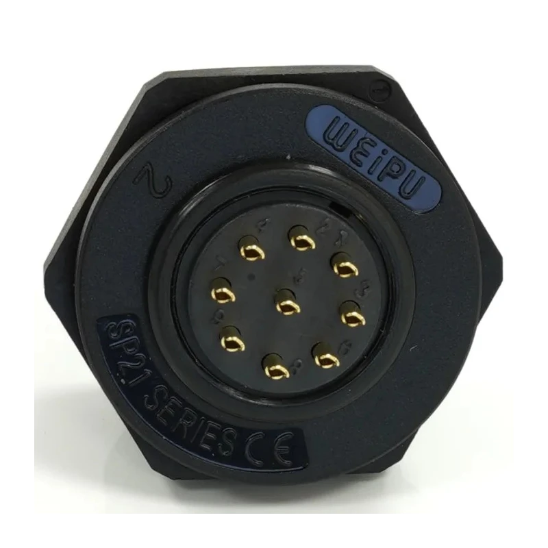 RS PRO Circular Connector Socket 9 Contacts 21 mm Rear Mount Female IP68 400V 5A 233-8339