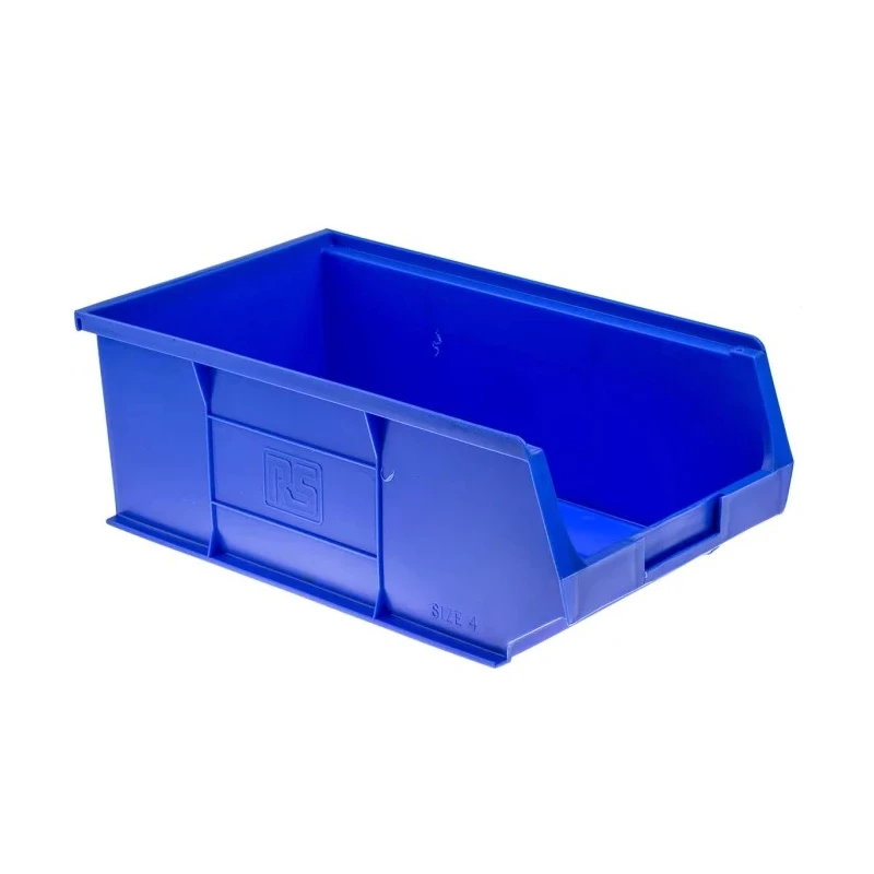 RS PRO Polypropylene Storage Bin 350 mm x 205 mm x 130 mm Blue 484-4107