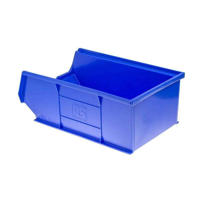 RS PRO Polypropylene Storage Bin 350 mm x 205 mm x 130 mm Blue 484-4107