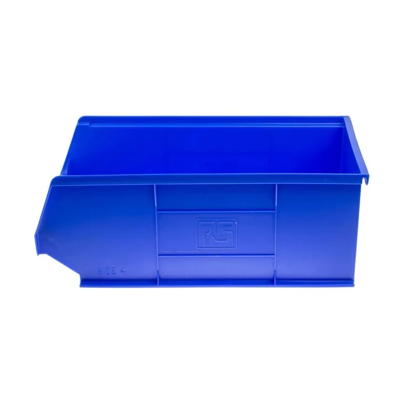 RS PRO Polypropylene Storage Bin 350 mm x 205 mm x 130 mm Blue 484-4107