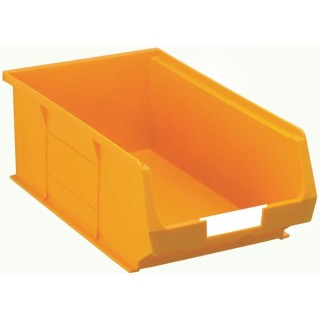 RS PRO Polypropylene Storage Bin, 350 mm x 205 mm x 130 mm, Yellow 484-4113