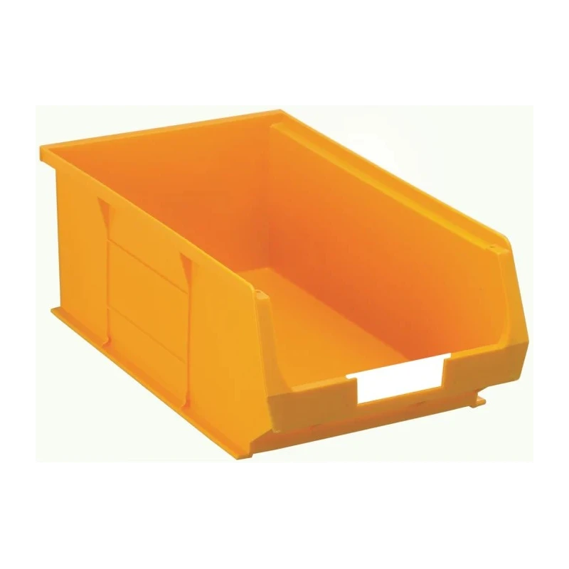 RS PRO Polypropylene Storage Bin, 350 mm x 205 mm x 130 mm, Yellow 484-4113