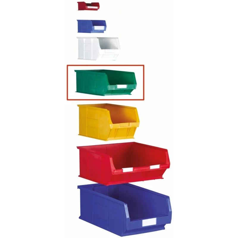 RS PRO Polypropylene Storage Bin, 350 mm x 205 mm x 130 mm, Yellow 484-4113