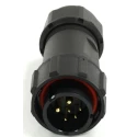 RS PRO Circular Connector 6 Contacts Cable Mount Plug Male 21 mm IP67 500V 30.5A 233-8368