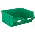 RS PRO Polypropylene Storage Bin 419 mm x 376 mm x 180 mm Green 484-4179