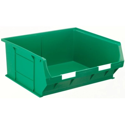 RS PRO Polypropylene Storage Bin 419 mm x 376 mm x 180 mm Green 484-4179