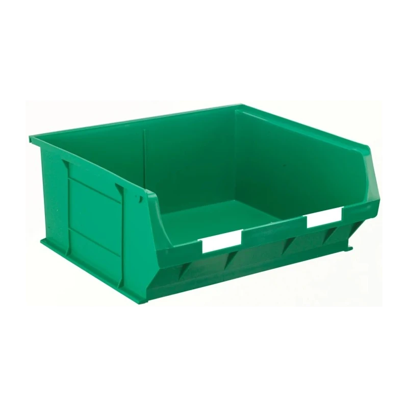 RS PRO Polypropylene Storage Bin 419 mm x 376 mm x 180 mm Green 484-4179