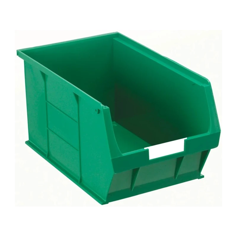 RS PRO Polypropylene Storage Bin, 350 mm x 205 mm x 181 mm, Green 484-4135