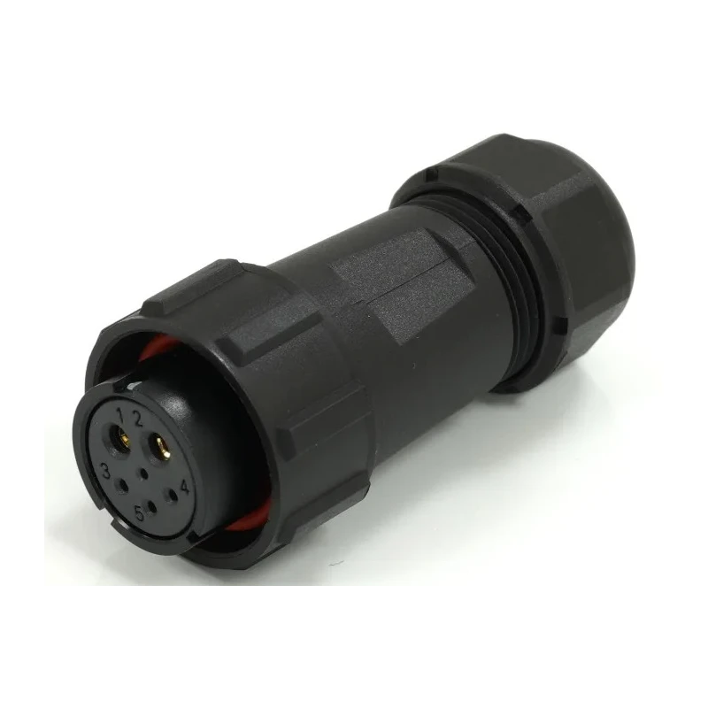 RS PRO Circular Connector Cable Mount 6 Contacts 21 mm Plug Female IP67 500V 30.5A Series 233-8375