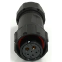 RS PRO Circular Connector Cable Mount 6 Contacts 21 mm Plug Female IP67 500V 30.5A Series 233-8375