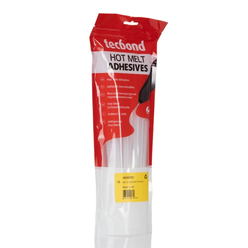 Power Adhesives High Performance Transparent Hot Melt Glue Stick 300 mm Length 240-12-300-CRP-TP16-RS