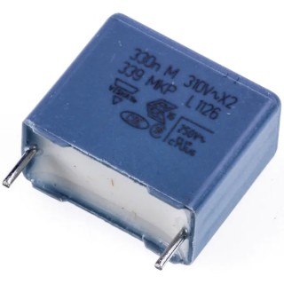 Vishay MKP 339 Film Capacitor, 330 nF ±20 % Capacitance, 630 V DC, 310 V AC, Through Hole Mount 2222 339 20334