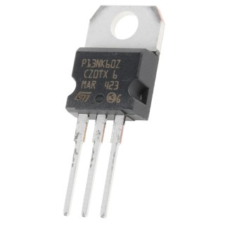 STMicroelectronics MDmesh SuperMESH N-Channel MOSFET 13A 600V Enhancement 3-Pin TO-220 STP13NK60Z