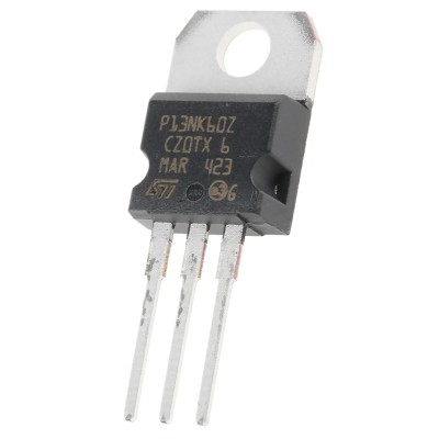 STMicroelectronics MDmesh SuperMESH N-Channel MOSFET 13A 600V Enhancement 3-Pin TO-220 STP13NK60Z