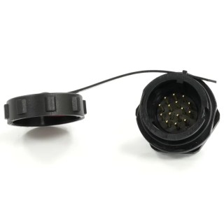 RS PRO Industrial Circular Connector, 15 Contacts, Front Mount, 21 mm, Socket Male, IP67, 400V, 5A 233-8386