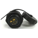 RS PRO Circular Connector 6 Contacts Front Mount 21 mm Socket Female IP67 500V 30A 233-8391