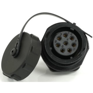 RS PRO Circular Connector 8 Contacts Front Mount 21 mm Socket Female IP67 500V 10A 233-8393