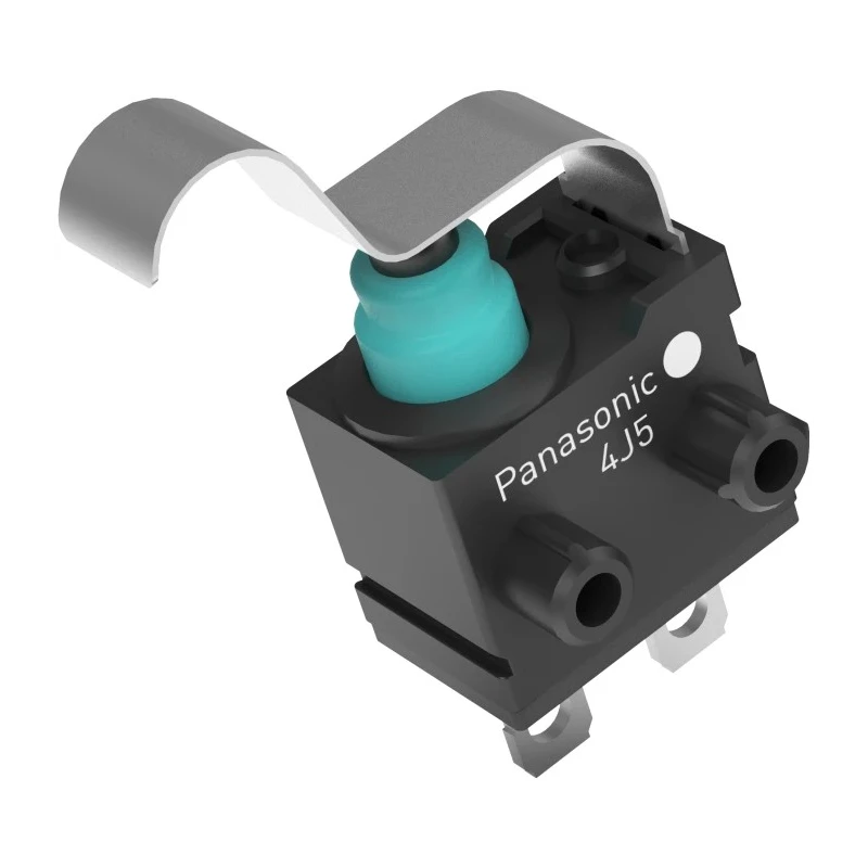 Panasonic Snap Action Micro Switch Simulated Roller Lever, Solder Terminal, 50mA, 16 V dc, SPST, IP67 ASQM16428-A
