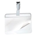 Durable Transparent Polyvinyl Chloride Name Badge 54x90 mm with Combi Clip 8149-19