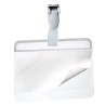 Durable Transparent Polyvinyl Chloride Name Badge 54x90 mm with Combi Clip 8149-19