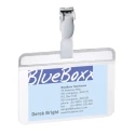 Durable Transparent Polyvinyl Chloride Name Badge 54x90 mm with Combi Clip 8149-19