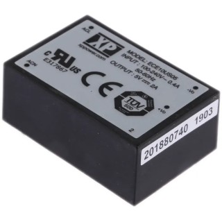 XP Power Switching Power Supply 5V DC 10W Universal Input 85-264V AC PCB Mount ECE10US05