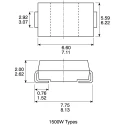 STMicroelectronics 1-Element Bi-Directional TVS Diode 1.5 kW Surface Mount SMC Package SM15T36CA