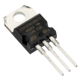 STMicroelectronics 100 V 20 A Schottky Barrier Diode Through Hole 3-Pin TO-220AB STPS20H100CT