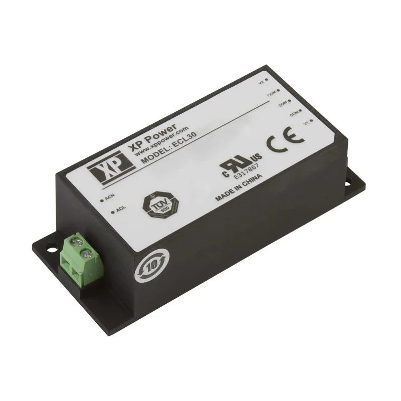 XP Power Switching Power Supply Dual Output 12V DC 2A 30W 264V AC Chassis Mount ECL30UD03-S