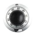 Vishay 46 mm Diameter Chrome Potentiometer Knob for 6.35 mm Circular Shaft 21PA11B10