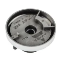 Vishay 46 mm Diameter Chrome Potentiometer Knob for 6.35 mm Circular Shaft 21PA11B10