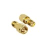 Linx SMA Plug to R-SMA Plug Straight Coaxial Adapter 0 to 18 GHz Frequency Range Gold Plating ADP-SMAM-RPSF-G
